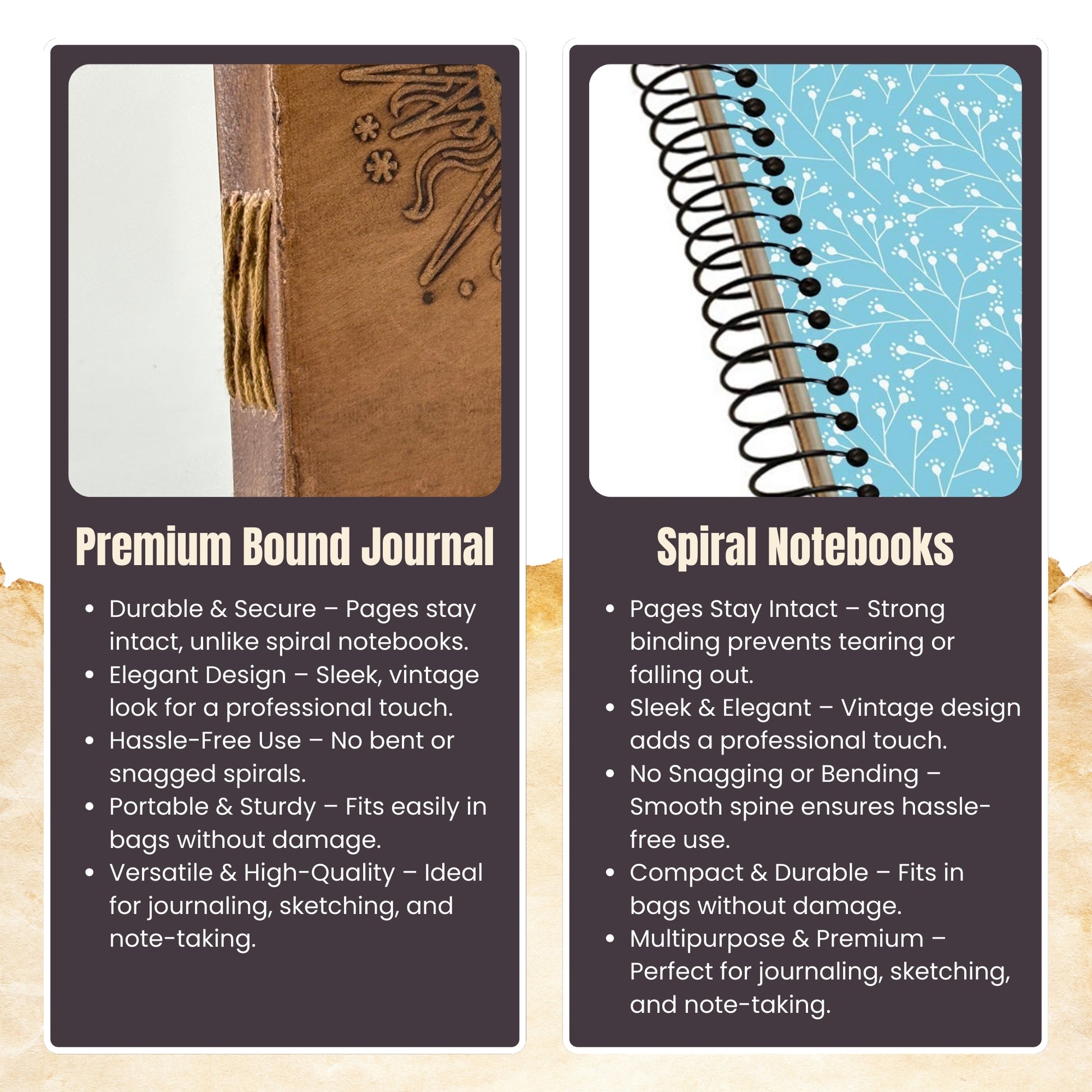 Sun and Moon Leather Journal - Handmade Vintage Diary with Clasp Lock