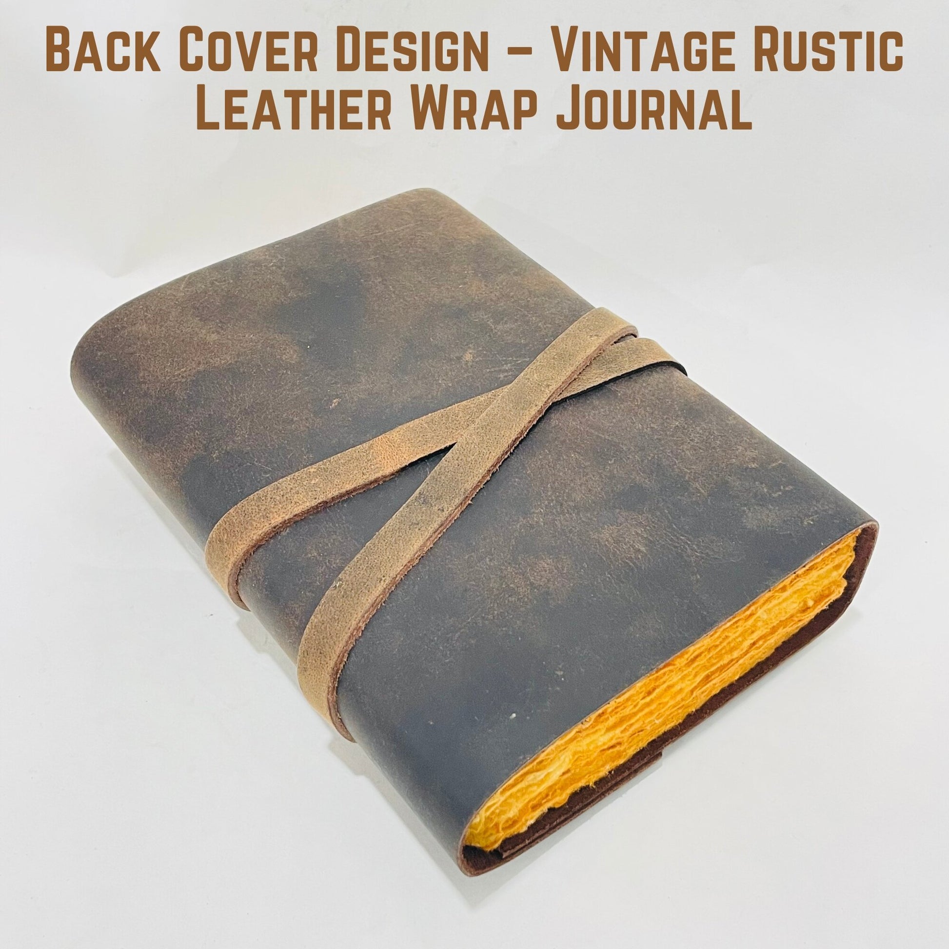 Leather Journal-Rustic Brown 5x7 Vintage Notebook, 200 Unlined Pages-Travel Diary, Sketchbook & Writing Journal for Men & Women, Antique Paper Notebook (Dark Brown)