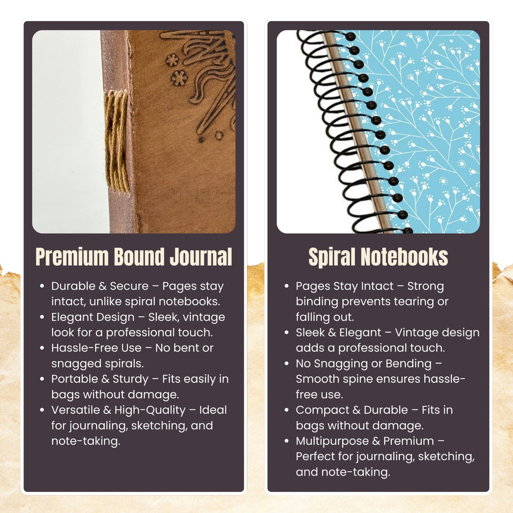 Sun and Moon Leather Journal - Handmade Vintage Diary with Clasp Lock