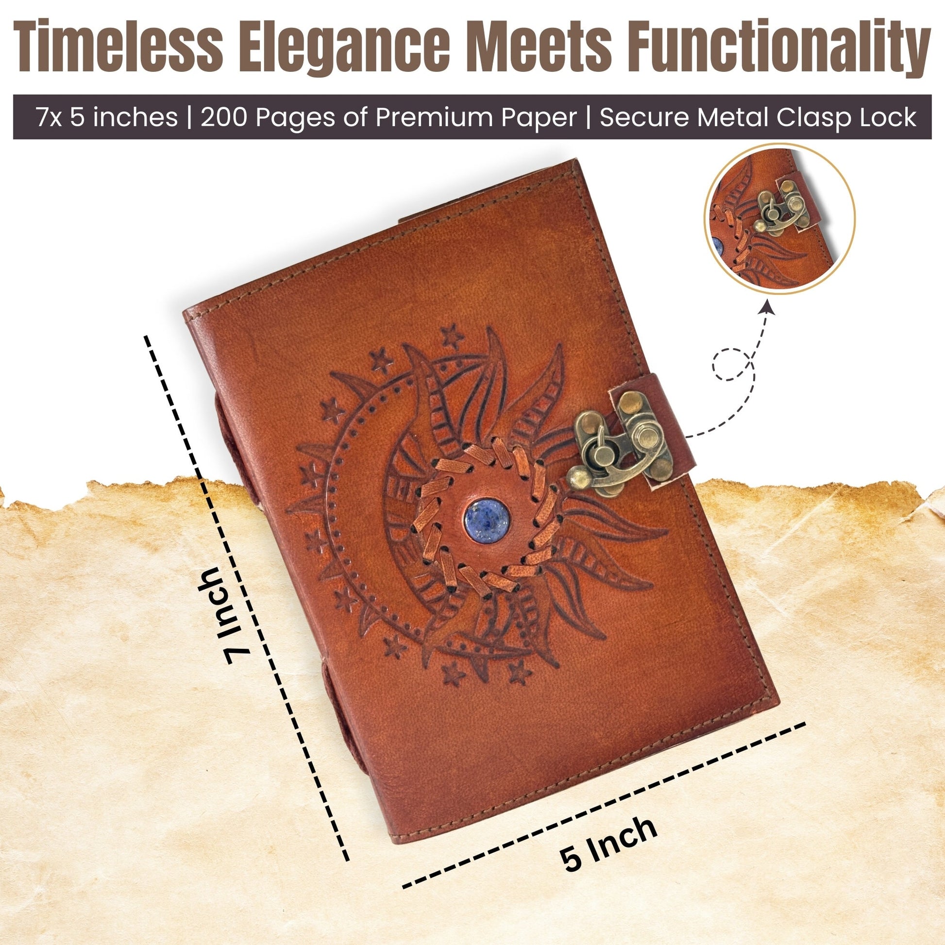 Vintage Leather Journal - Handmade Antique Diary for Writing and Gifting